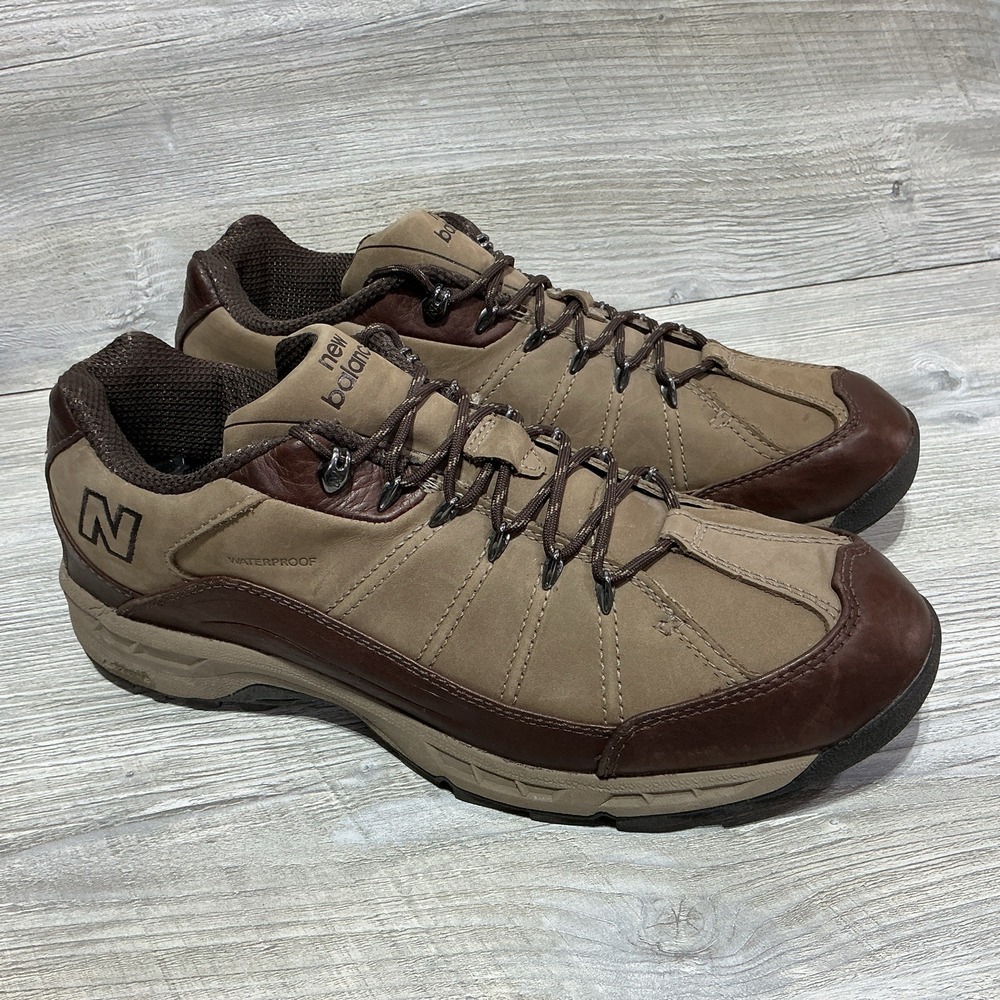 New Balance 966 Waterproof MW966BR Brown Outdoor Casual Leather Shoes Men's 14 D